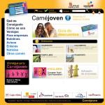 Diseño personalizado página web Carné Joven Europeo. Junta de Castilla y León